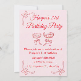 Fett & hell: Geometrische Geburtstagskarte Einladung