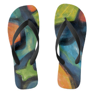Fett-Hell- und Abstrakte Flip-Flops Flip Flops