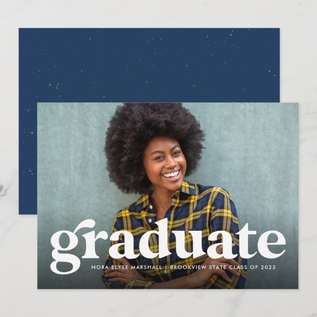 Fett hinterer horizontaler Foto-Abschluss Ankündigung (Vorne/Hinten)