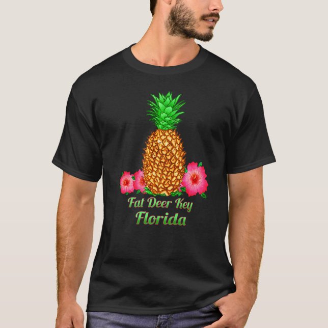 Fett Hirsch Key Florida Ananas T-Shirt (Vorderseite)