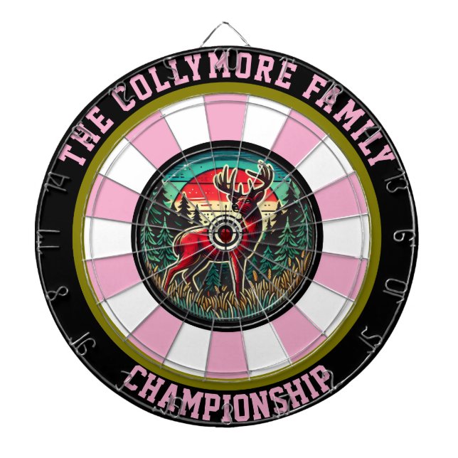 Fett Hirschzielwald-Dekor Dartscheibe (vorne)