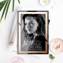 Fett in Gold Abschluss Foil Einladung