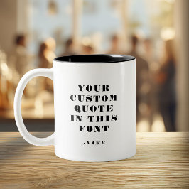Fett individuelles Textangebot Modernes Minimalist Zweifarbige Tasse