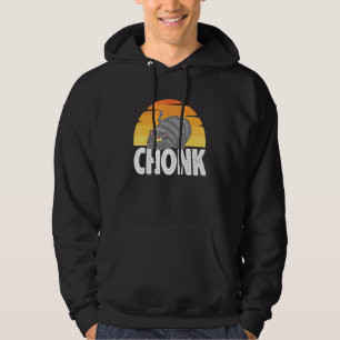 Fett Katzen Meme Chonk Katzenfett Leute Retro Vint Hoodie