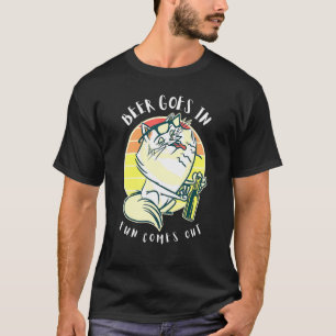 Fett Katzentrinkbier macht Spaß. m T-Shirt
