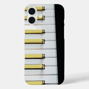 Fett Klavierschlüsseldesign mit Goldakzenten iPhone 16 Plus Hülle