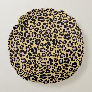 Fett Leopard Animal Print Glam 1 Rundes Kissen
