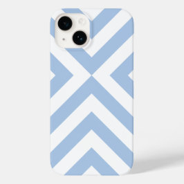 Fett Light Blue und White Chevrons Case-Mate iPhone 14 Hülle