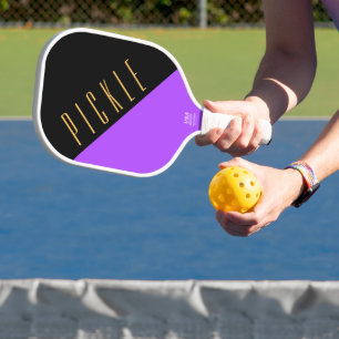 Fett Lila schwarze Diagonals Spaß Cooler Motto Tex Pickleball Schläger