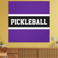 Fett Lila schwarze Sportbriefe PICKLEBALL Text
