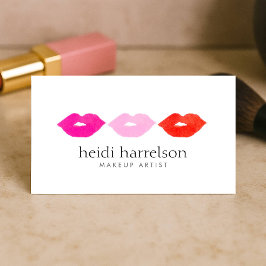 Fett Lips Trio Wasserfarben Makeup Artist White Visitenkarte