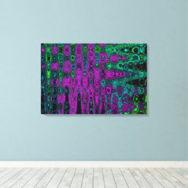 Fett Magenta Abstract Groovy Atomwellen Leinwanddruck