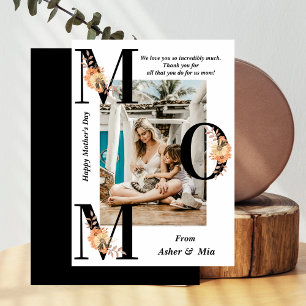 Fett MAMA Blumentypografie Happy Mother's Day Card