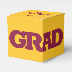 Fett Maroon auf der Yellow Gold Graduation Party Geschenkschachtel