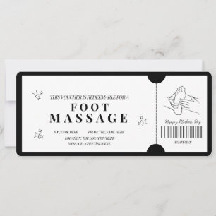 Fett Minimalistisch Foot Massage Voucher Einladung