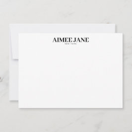 Fett Minimalistisch Luxus Boutique Schwarz/Weiß Mitteilungskarte
