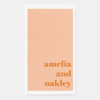 Fett Minimalistisch Peach Orange Retro Custom Wedd