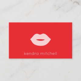 Fett Minimalistische Rosa Lippen Logo Makeust Arti Visitenkarte