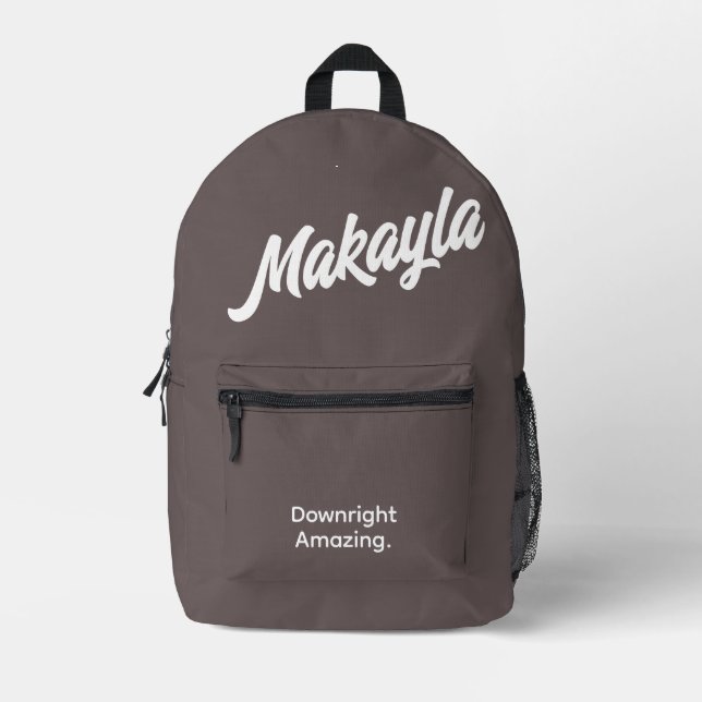 Fett Minimalistische Typografie Bedruckter Rucksack (Vorderseite)