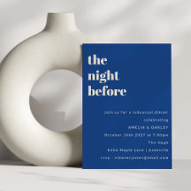 Fett Minimalistisches Französisch Blue Probe Dinne