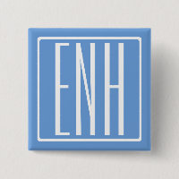 Fett Modern 3 Initialen Monogramm | Soft Blue