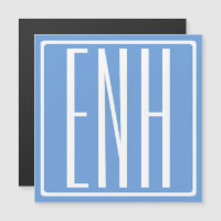 Fett Modern 3 Initialen Monogramm | Soft Blue