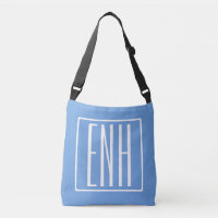 Fett Modern 3 Initialen Monogramm | Soft Blue