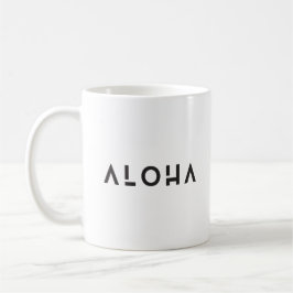 Fett, modern "Aloha" Grafische Umarmung Kaffeetasse