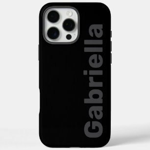 Fett Moderne Einfache Schwarz & Graue Name iPhone 16 Pro Max Hülle