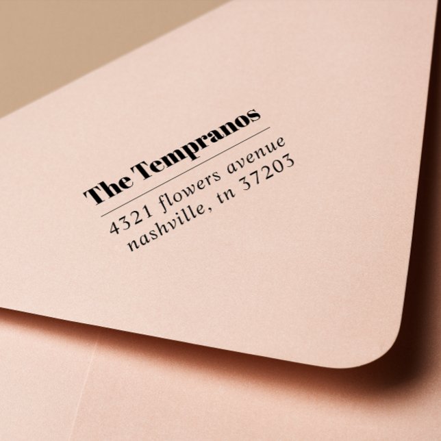 Fett Moderne Elegante Familienname Serif Hochzeit Permastempel (Von Creator hochgeladen)