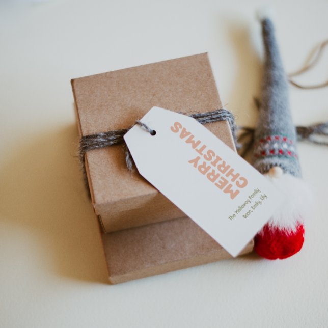 Fett Moderne frohe Weihnachtsgeschenke Geschenkanhänger (Von Creator hochgeladen)