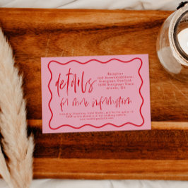 Fett, moderne, rosa und rote, weiße Rahmendetails- Begleitkarte