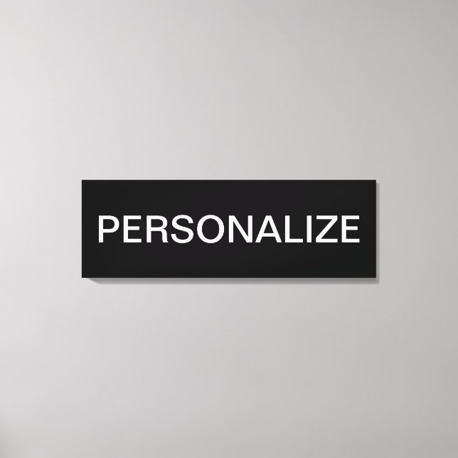 Fett moderner bearbeitbarer Text Leinwanddruck (Vorderseite)