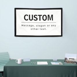 Fett moderner bearbeitbarer Text | Schwarz und Wei Banner