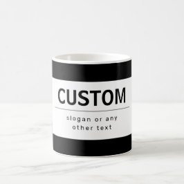 Fett moderner bearbeitbarer Text | Schwarz und Wei Kaffeetasse