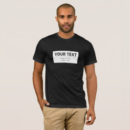 Fett moderner bearbeitbarer Text | Schwarz und Wei T-Shirt