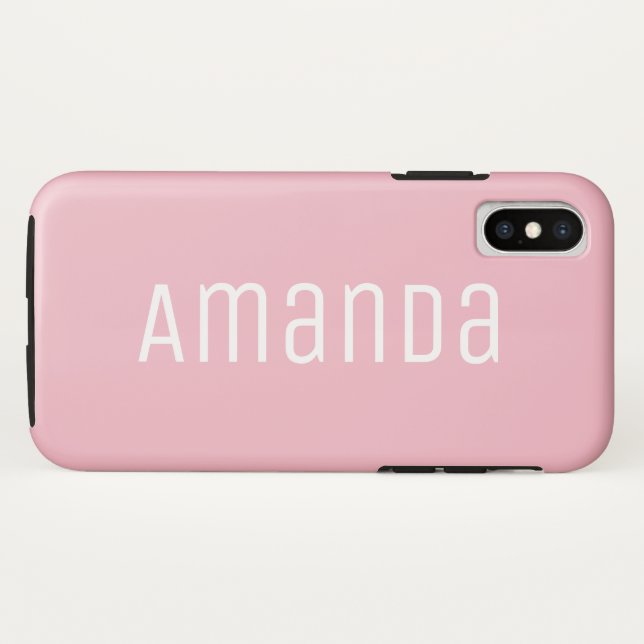 Fett Moderner Schriftart rosa Case-Mate iPhone Hülle (Rückseite (Horizontal))