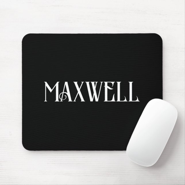 Fett Moderner Weißbrief Personalisierter Familienn Mousepad (Mit Mouse)