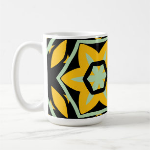 Fett Modernes Grün Schwarz Gelb Kaffeetasse