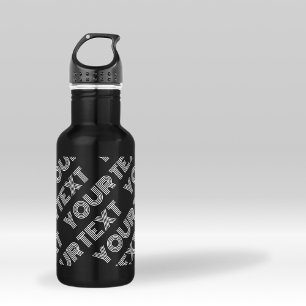 Fett modernes Retro-Namen- oder Wortmuster Edelstahlflasche