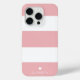 Fett Modernes, rosa gestreiftes Muster mit Herz Case-Mate iPhone Hülle (Back)