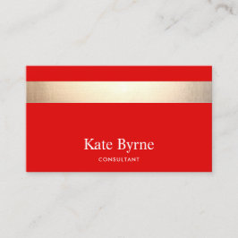 Fett Modernes rotes Gold gestreift Visitenkarte