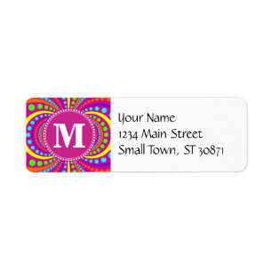 Fett Monogram Funky Muster Hot Pink Design