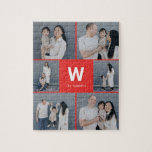 Fett monogramm bearbeitbares Farbfoto Collage Puzz Puzzle<br><div class="desc">Foto Geschenke machen die besten Geschenke! Einfach mit Ihrem Text und/oder Foto personalisiert für ein individuelles Aussehen. Entworfen von Berry Berry Sweet. Weitere Designs finden Sie unter www.berryberrysweet.com</div>