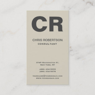 Fett Monogramm Modern Minimalistisch Visitenkarte