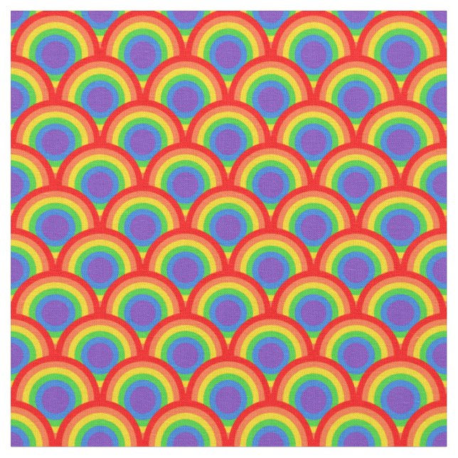 Fett Multicolor Retro-Linienmuster Stoff (Nahaufnahme)