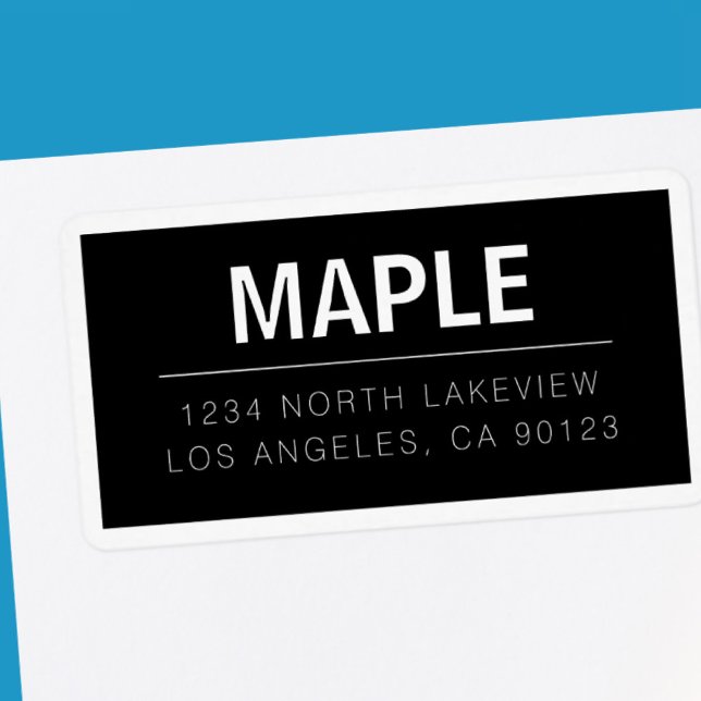 Fett-Nachname oder Firmenmarke | Text ohne Grenze Adressaufkleber (Von Creator hochgeladen)