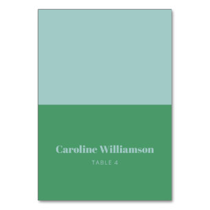 Fett Name Light Blue Custom Platzkarte Tischnummer