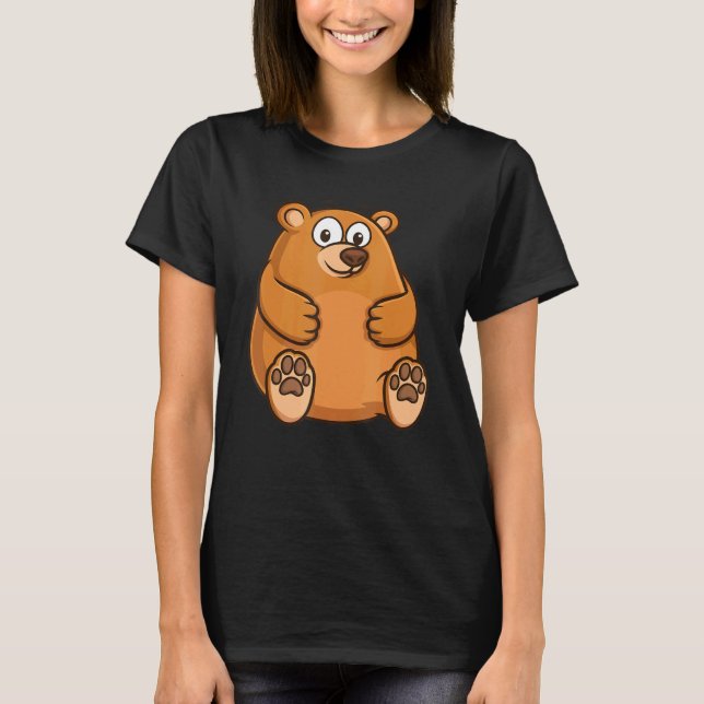 Fett Niedlicher Chubby-Bär T-Shirt (Vorderseite)