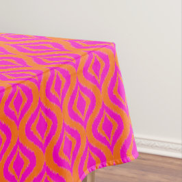 Fett Orange Hot Pink Sommer Ikat Ogee Kunst Muster Tischdecke